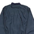 ARISTO JAC Mens Navy Blue Button Jacket L Polyester Plain Casual Outerwear
