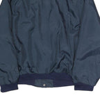 ARISTO JAC Mens Navy Blue Button Jacket L Polyester Plain Casual Outerwear