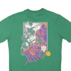 PUMA Mens Green Graphic T-Shirt S Short Sleeve Crew Neck Cotton Blend