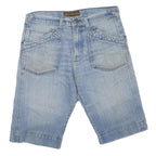 RICA LEWIS Womens Shorts Blue Denim L W36 Casual Cotton Blend Stylish Summer