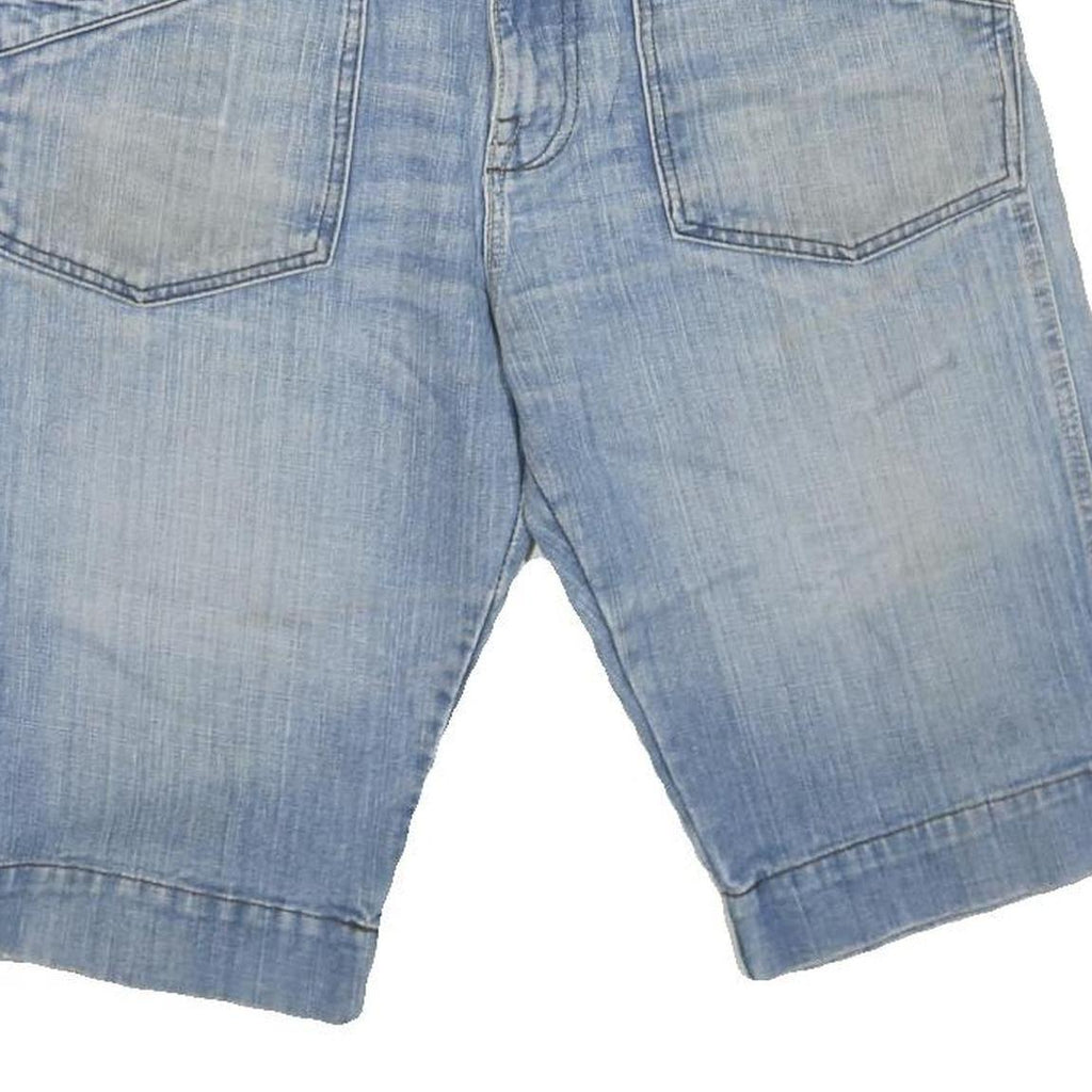 RICA LEWIS Womens Shorts Blue Denim L W36 Casual Cotton Blend Stylish Summer