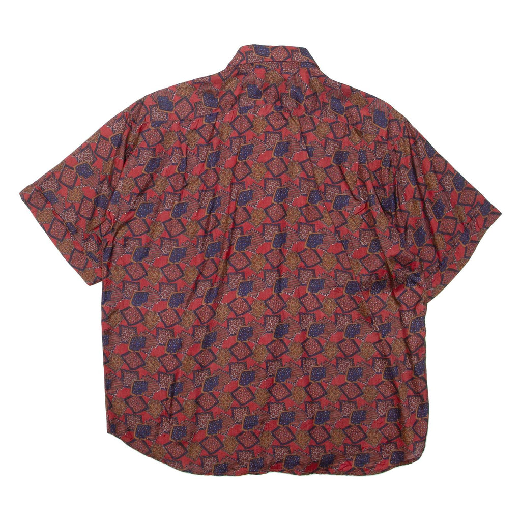 Womens Printed Shirt Red Collared L