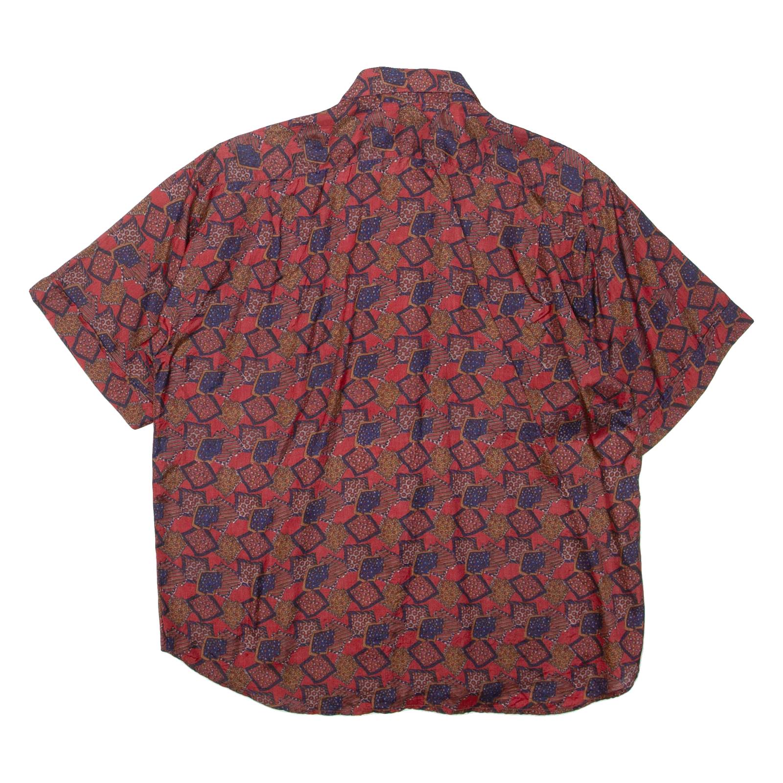 Womens Printed Shirt Red Collared L