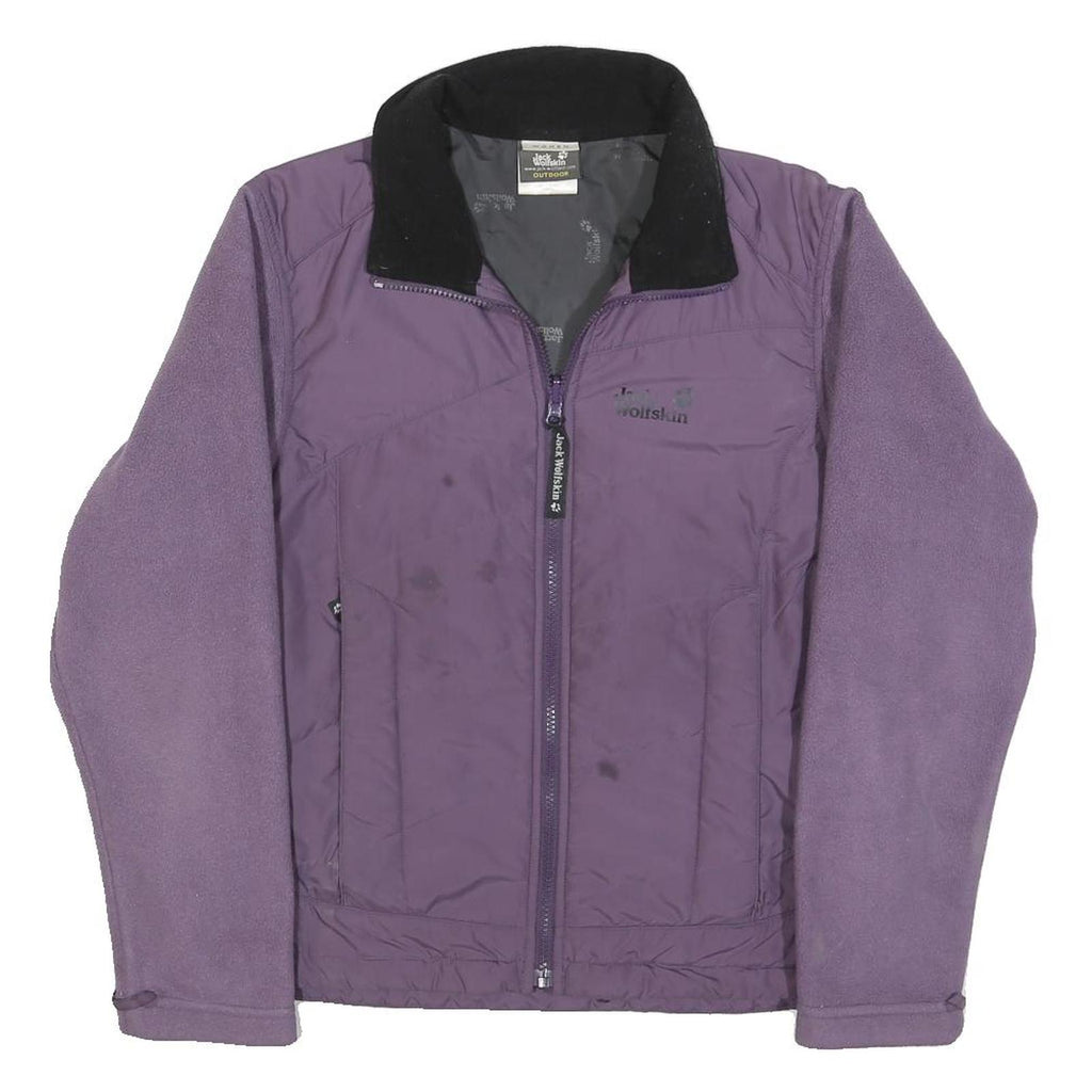 JACK WOLFSKIN Womens Purple Softshell Jacket M Polyester Blend Zip Outdoor Wear