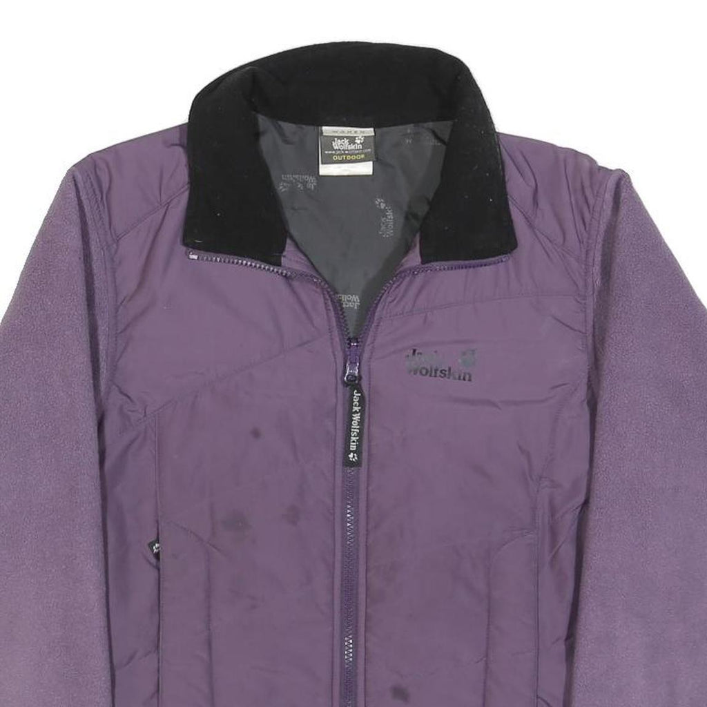 JACK WOLFSKIN Womens Purple Softshell Jacket M Polyester Blend Zip Outdoor Wear