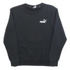 PUMA Mens Black Crew Neck XS Sweatshirt Cotton Blend Pullover Casual