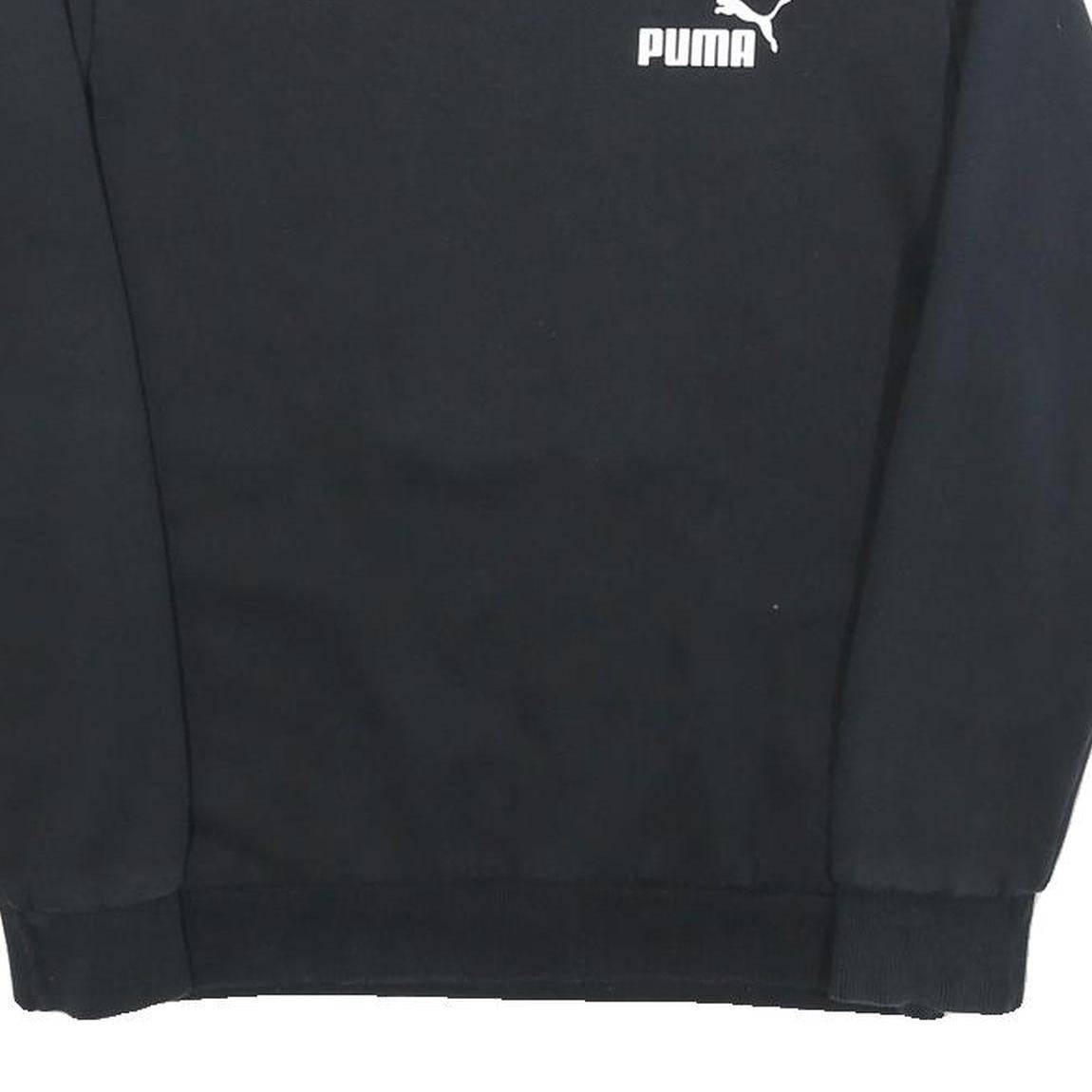 PUMA Mens Black Crew Neck XS Sweatshirt Cotton Blend Pullover Casual