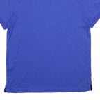NAUTICA Mens Blue Short Sleeve Plain L Polo Shirt Slim Fit Cotton Blend