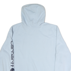 CARHARTT Mens Light Blue Hoodie 2XL Cotton Pullover Sweatshirt Logo Print