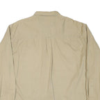 GREATLAND Mens Beige Cotton Blend Shirt XL Button-Down Collar Long Sleeve Casual