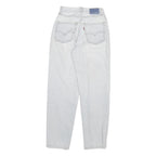 LEVI'S Womens Slim White Denim Jeans Cotton Blend Button W24 L28 Casual Style
