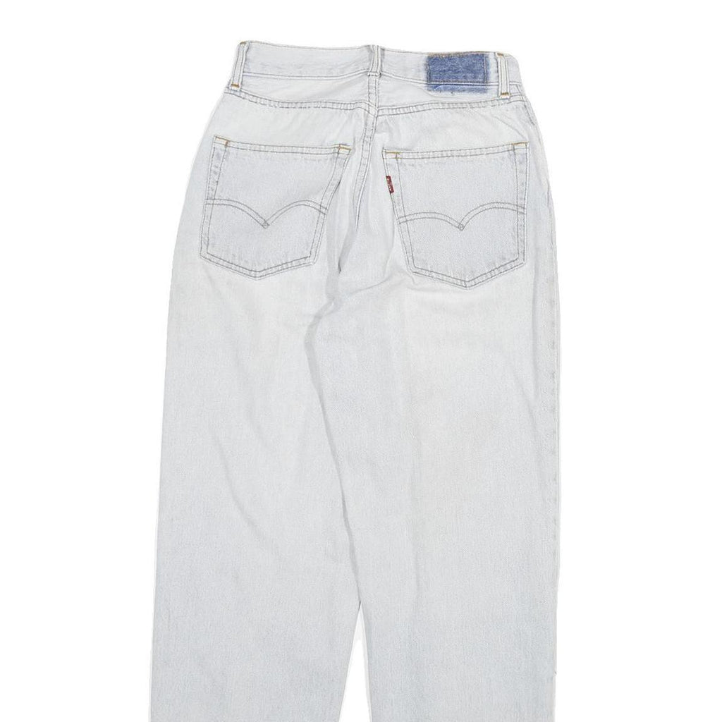LEVI'S Womens Slim White Denim Jeans Cotton Blend Button W24 L28 Casual Style