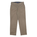 DICKIES Mens Regular Fit Beige Cotton Blend Zip Closure Trousers W30 L30