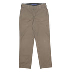 DICKIES Mens Regular Fit Beige Cotton Blend Zip Closure Trousers W30 L30