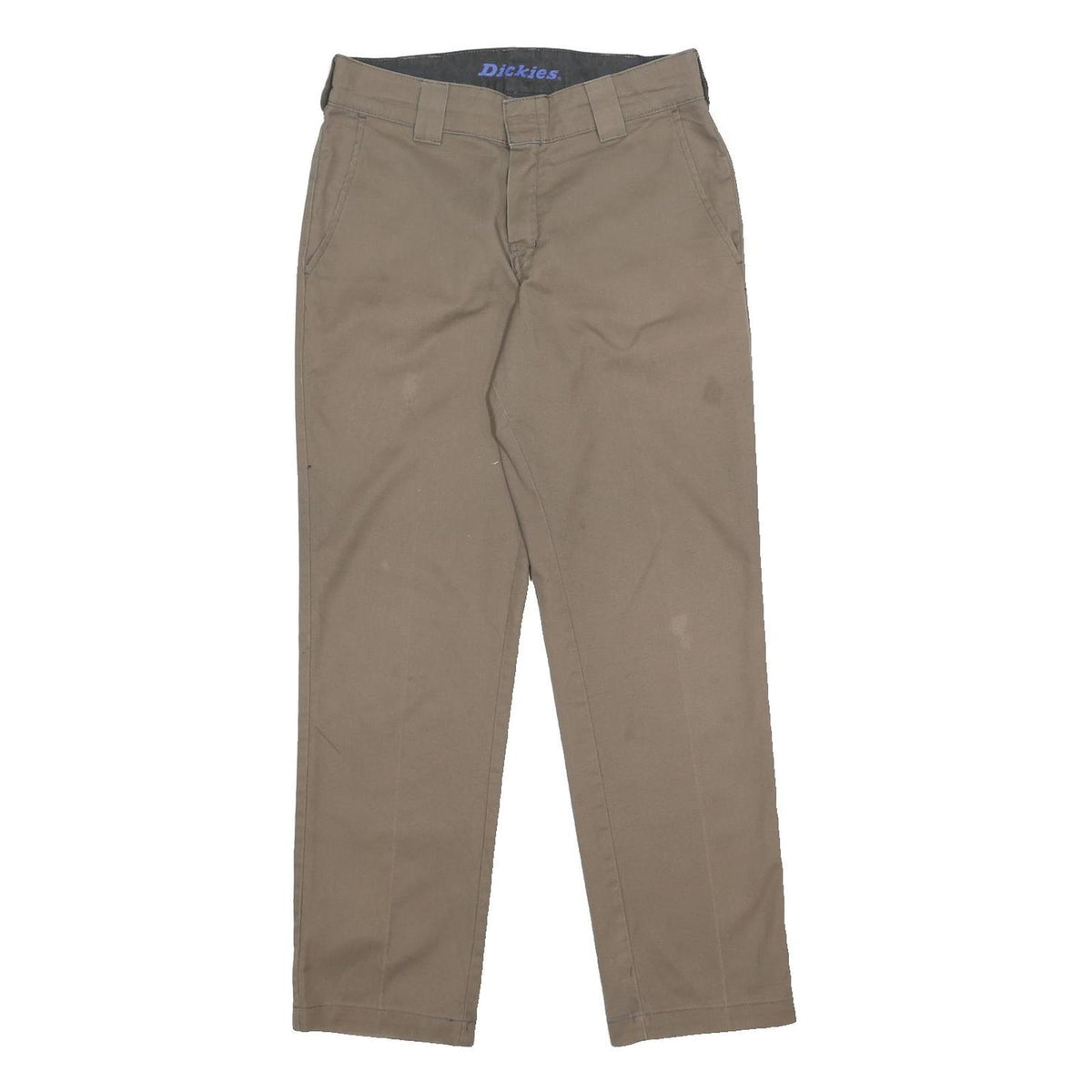 DICKIES Mens Regular Fit Beige Cotton Blend Zip Closure Trousers W30 L30