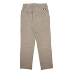DICKIES Mens Regular Fit Beige Cotton Blend Zip Closure Trousers W30 L30