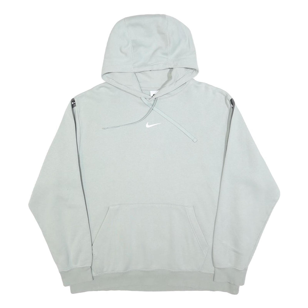 NIKE Womens Grey Hoodie M Logo Print Pullover Hooded Sweatshirt