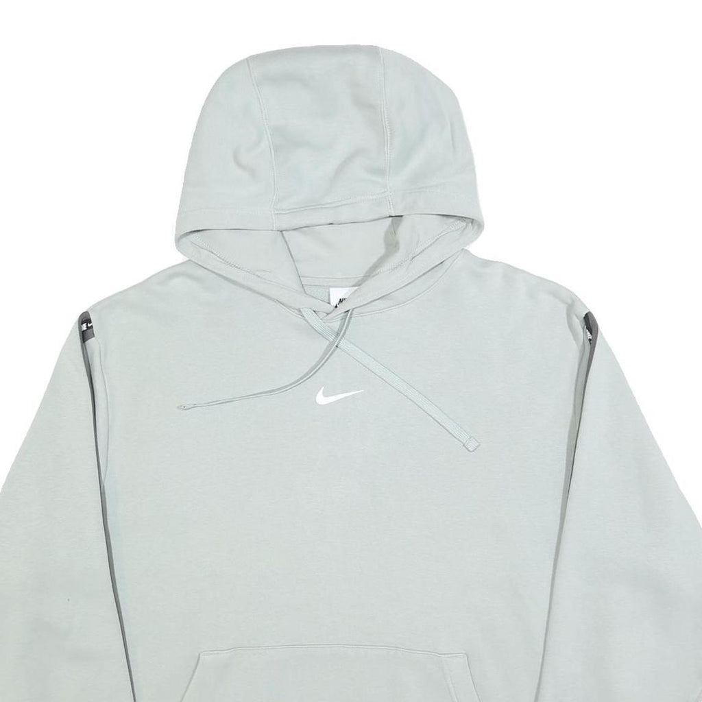 NIKE Womens Grey Hoodie M Logo Print Pullover Hooded Sweatshirt