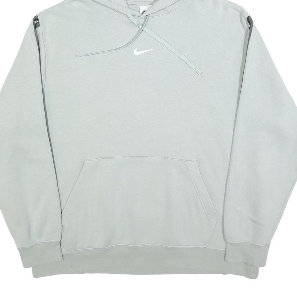 NIKE Womens Grey Hoodie M Logo Print Pullover Hooded Sweatshirt