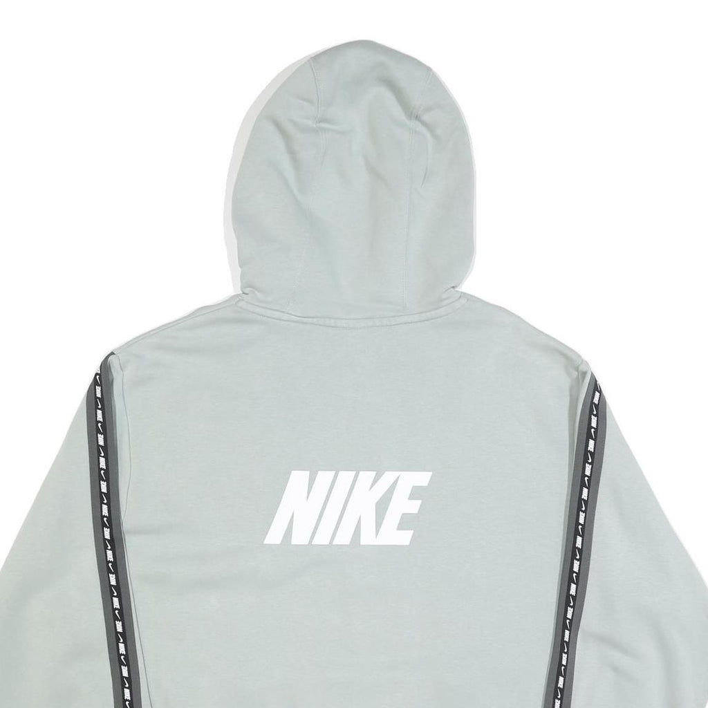 NIKE Womens Grey Hoodie M Logo Print Pullover Hooded Sweatshirt