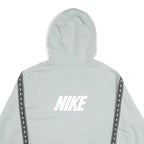 NIKE Womens Grey Hoodie M Logo Print Pullover Hooded Sweatshirt