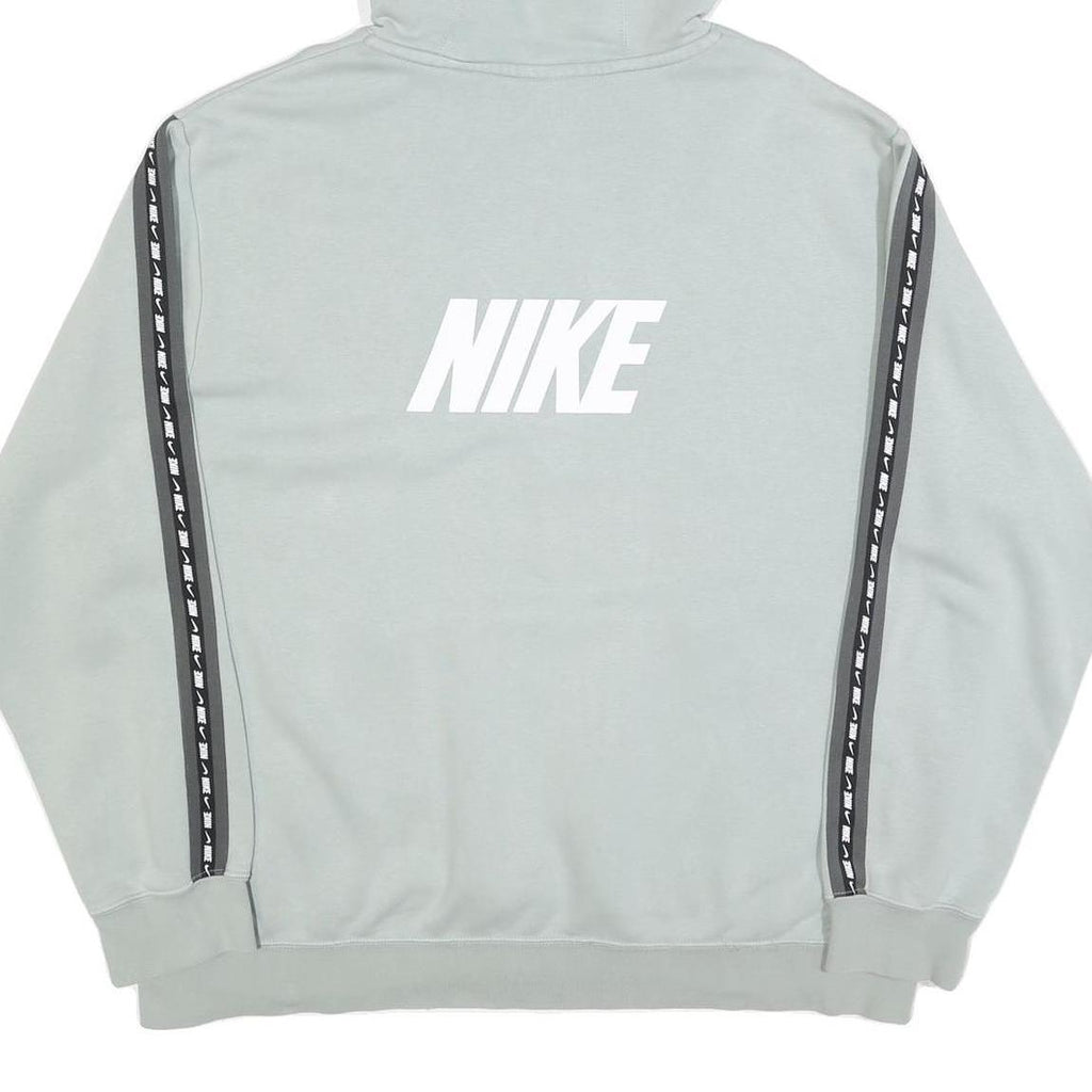 NIKE Womens Grey Hoodie M Logo Print Pullover Hooded Sweatshirt