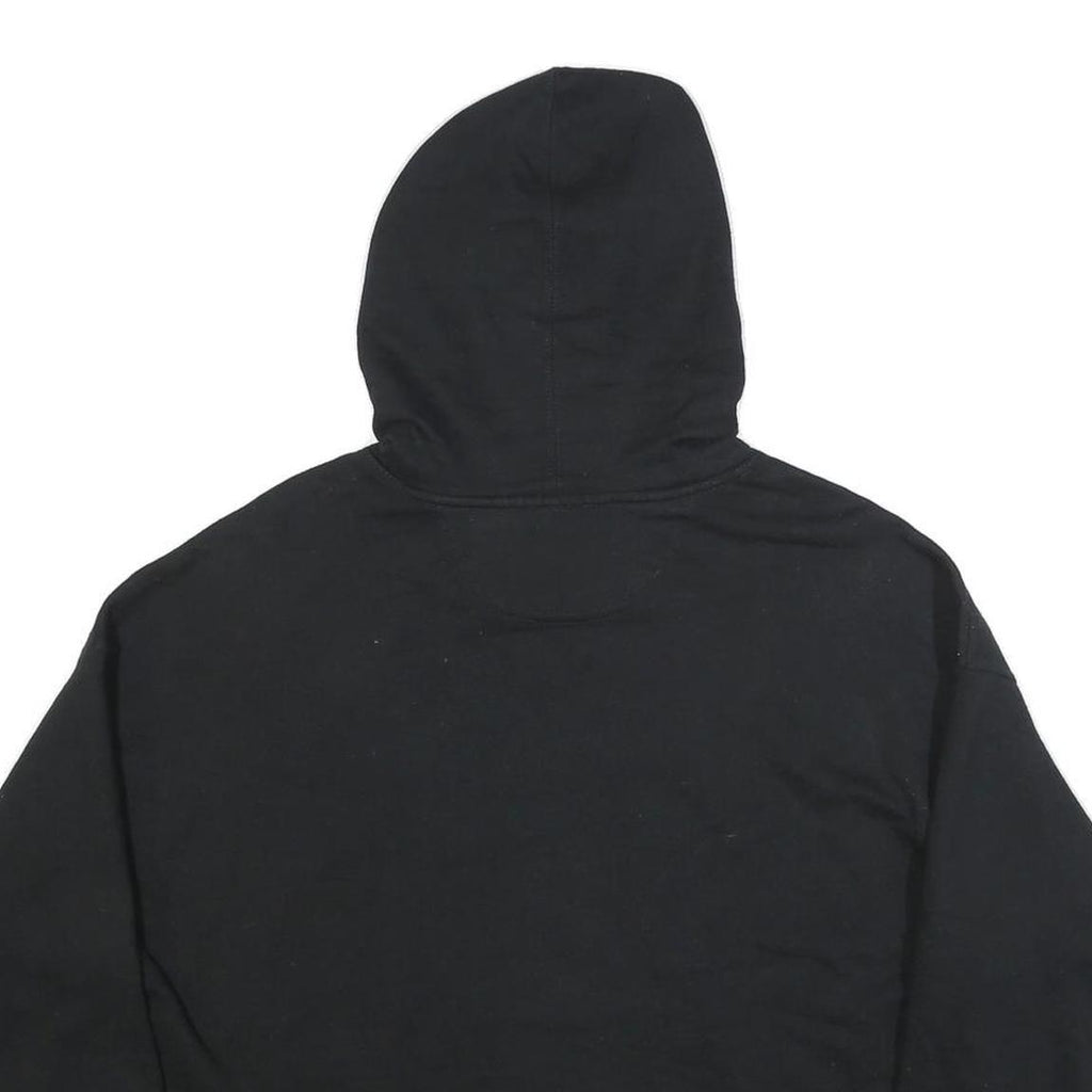 CHAMPION Womens Black Hooded Pullover Hoodie L Embroidered Logo