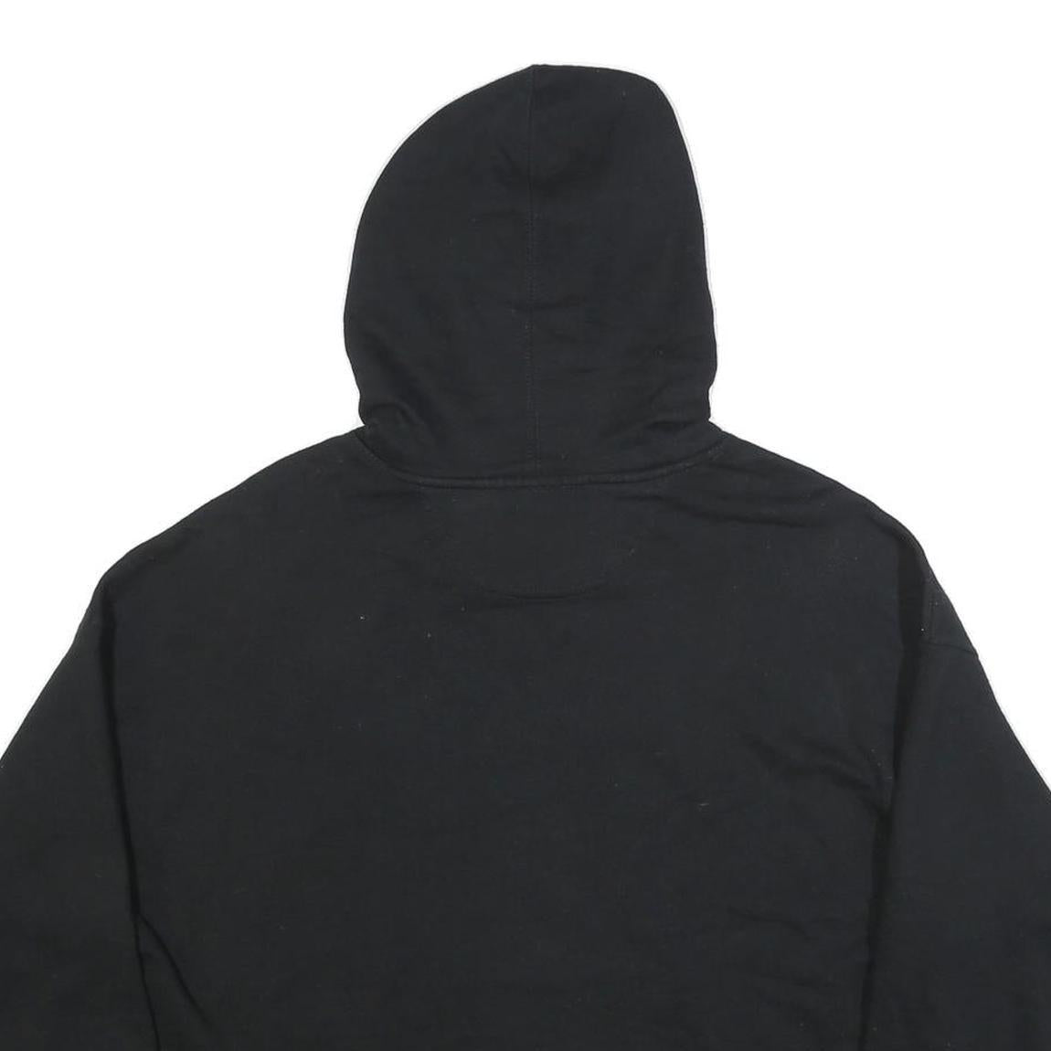 CHAMPION Womens Black Hooded Pullover Hoodie L Embroidered Logo