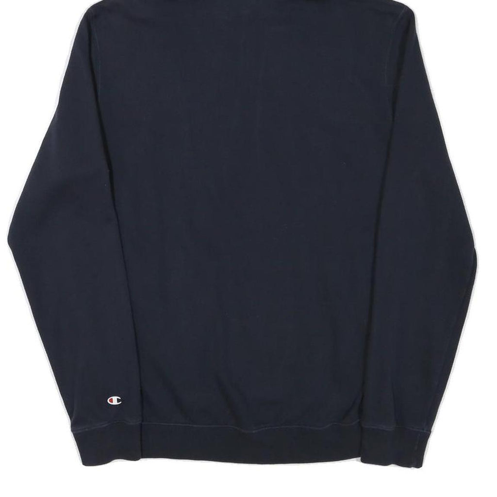 CHAMPION Mens Navy Blue Hoodie M Classic Pullover Cotton Blend Casual