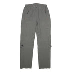 HS2H Womens Polyester Blend Grey Regular Fit Cargo Trousers W28 L31 Zip Pocket