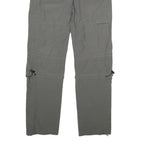HS2H Womens Polyester Blend Grey Regular Fit Cargo Trousers W28 L31 Zip Pocket