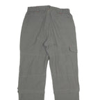 HS2H Womens Polyester Blend Grey Regular Fit Cargo Trousers W28 L31 Zip Pocket