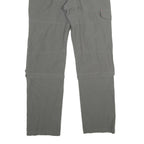 HS2H Womens Polyester Blend Grey Regular Fit Cargo Trousers W28 L31 Zip Pocket