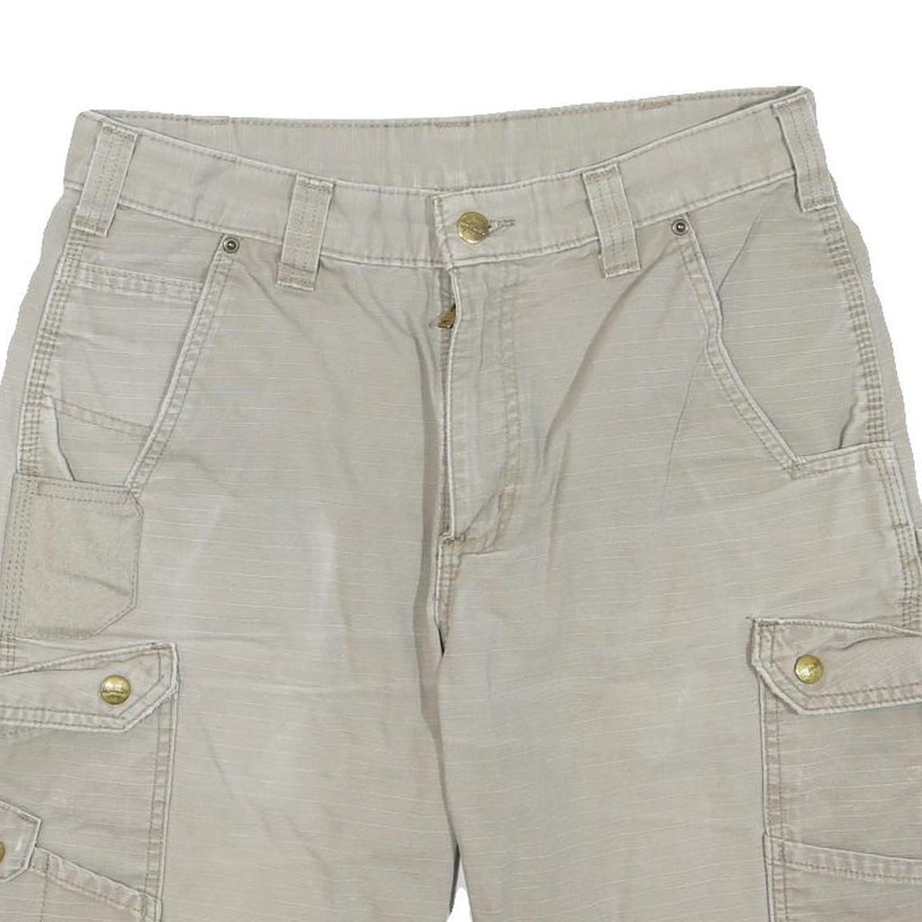 CARHARTT Mens Shorts Beige Cargo Cotton Blend M W32 Workwear Casual