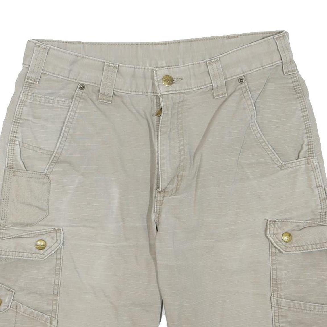 CARHARTT Mens Shorts Beige Cargo Cotton Blend M W32 Workwear Casual