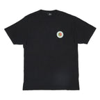 STUSSY Laguna Beach California Mens Black Graphic T-Shirt M Short Sleeve Cotton