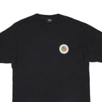 STUSSY Laguna Beach California Mens Black Graphic T-Shirt M Short Sleeve Cotton