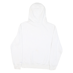 CHAMPION Mens White Pullover Hoodie M Cotton Blend Classic Logo Casual