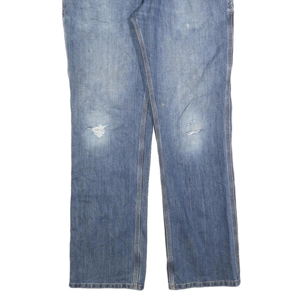 CARHARTT Mens Blue Relaxed Straight Denim Medium W36 L34 Workwear Jeans Zip