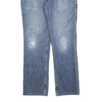 CARHARTT Mens Blue Relaxed Straight Denim Medium W36 L34 Workwear Jeans Zip
