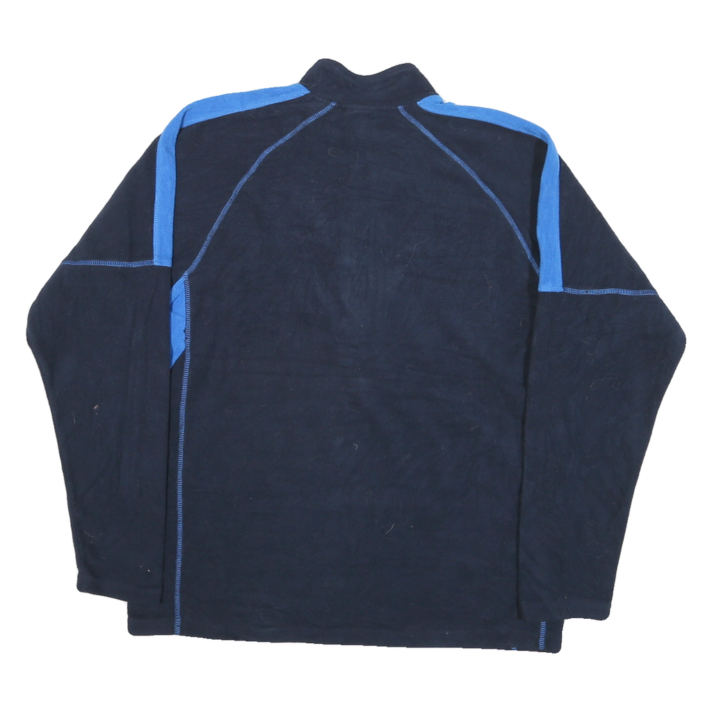 FILA Mens Navy Blue Sports Jumper Polyester Blend Pullover Zip Neck M Casual