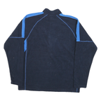 FILA Mens Navy Blue Sports Jumper Polyester Blend Pullover Zip Neck M Casual
