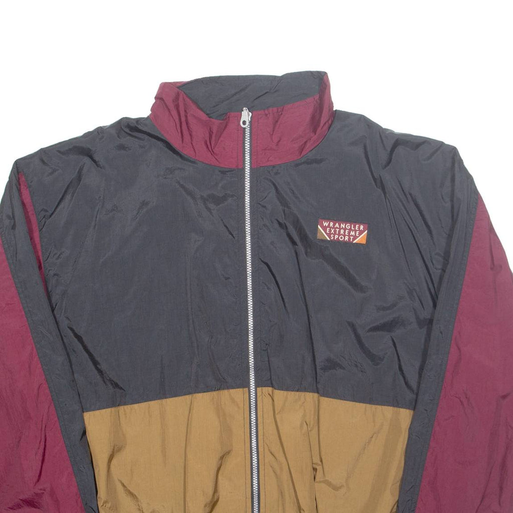 WRANGLER Mens Track Jacket Black Colourblock L
