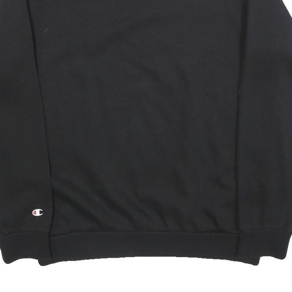 CHAMPION Boys Black Crew Neck 13-14Y Cotton Sweatshirt