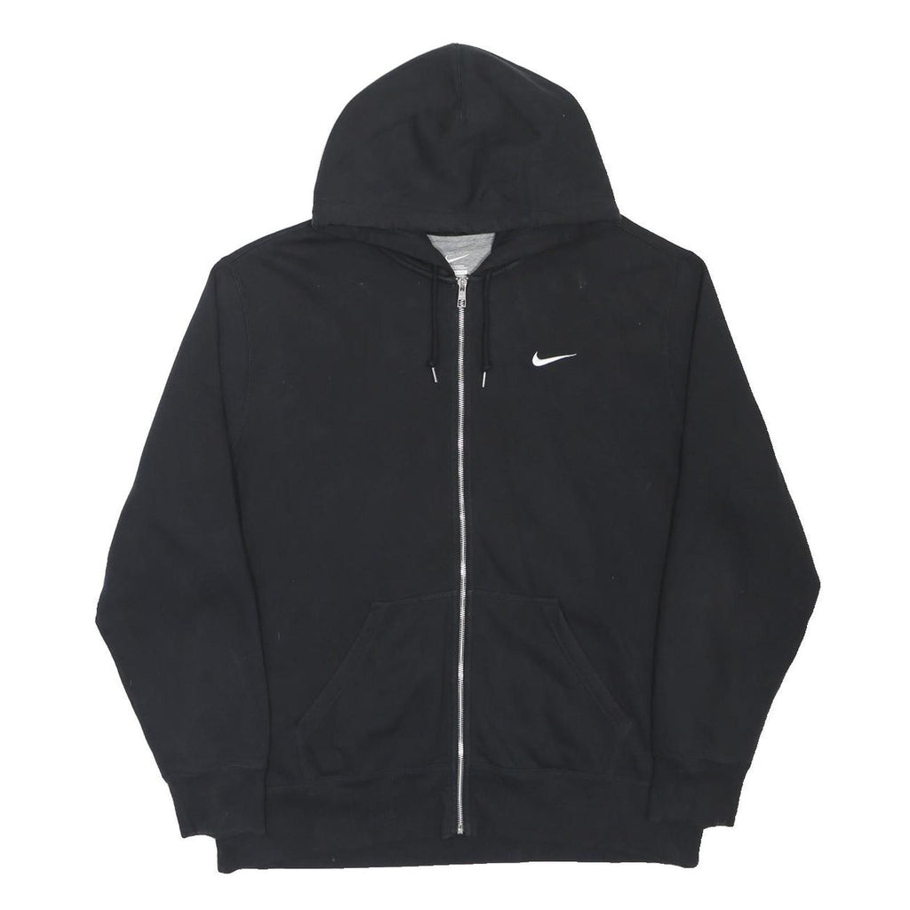 NIKE Mens Black Full Zip Hoodie XL Cotton Blend Casual Sportswear Sweatshirt