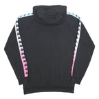 KAPPA Mens Black Hoodie M Cotton Blend Pullover Hooded Sweatshirt Logo Tape