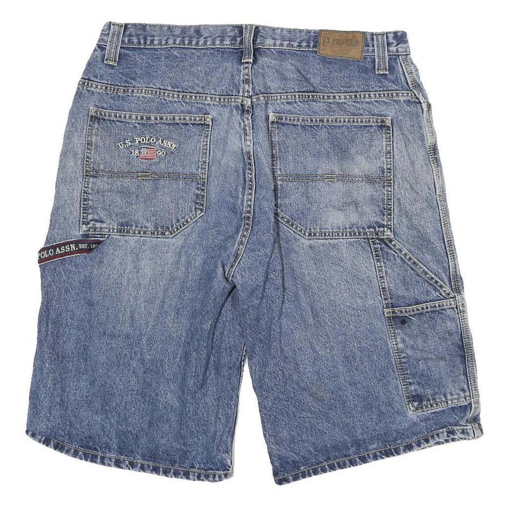 U.S. POLO ASSN Mens Denim Blue Casual Shorts 2XL W36 Cotton Blend