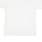 CHAMPION Mens White Blue Logo T-Shirt M Short Sleeve Crew Neck Cotton Blend