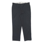 DICKIES Mens Regular Fit Black Polyester Blend Trousers W40 L32 Workwear Zip