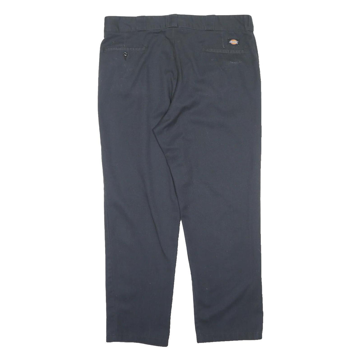 DICKIES Mens Regular Fit Black Polyester Blend Trousers W40 L32 Workwear Zip